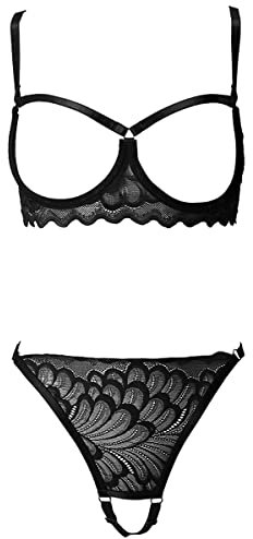 VicSec Completi Intimi da Donna Set Lingerie Donna Babydoll Sexy Confortevole Reggiseno Pizzo Babydoll Aperto con Reggiseno e Perizoma per La Notte di Nozze Vacanze in Luna di Miele Viaggio, S-XL