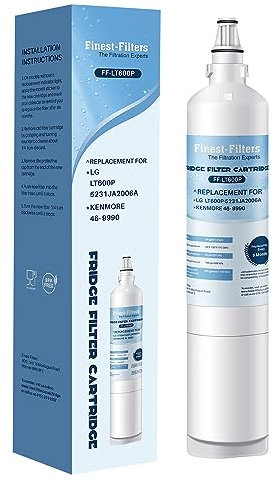 Finest-Filters Compatible Fridge Water Filter for LG Fridge LT600P, 5231JA2006A, 5231JA2006B, 5231JA2006F Fridge Filters