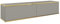 Meuble TV suspendu, doré, 135 cm, meuble de télévision, meubles de salon, style moderne (gris)