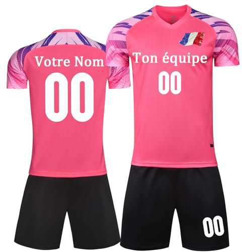 Maillot de Foot Personnalisé avec Nom Numéro Logo de L'équipe Ensemble Foot Aux Enfant Homme Femme Maillot Football Personnalisé