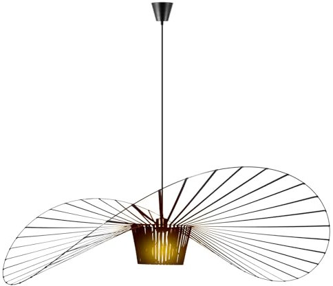 keenlight Suspension Vertigo Lustre Noir, RéTro Suspension Luminaire Lustres Postuler à Salon Cuisine Chambre Luminaires IntéRieur Lampe, E27 Max 40W (80 CM)