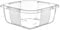 Best House Washing up Bowls Basin Transparent Square Clear Washing up Kitchen Sink Bowl Basin - 9.6 Litres for Kitchen, Bathroom, and Household Use (Pack of 1)