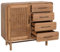Mendler Kommode HWC-M47, Schrank Sideboard Highboard, Staufächer Schublade, Rattan Akazie Massiv-Holz gebeizt 101x109x45cm 44kg