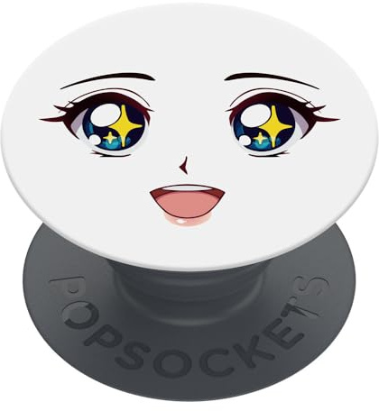 PopSockets | PopGrip | Verstellbarer Halterung und Griff fr Smartphones | Fingerhalter Basic Sparkle Eyes (Wei)