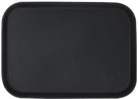Argon Tableware Plastic Serving Tray - Pack of 1-35.5 x 25cm - Non-Slip Platter Serveware Rectangle Tray for Restaurants, Wedding Catering, Food, Drinks, Snacks, Painting, DIY