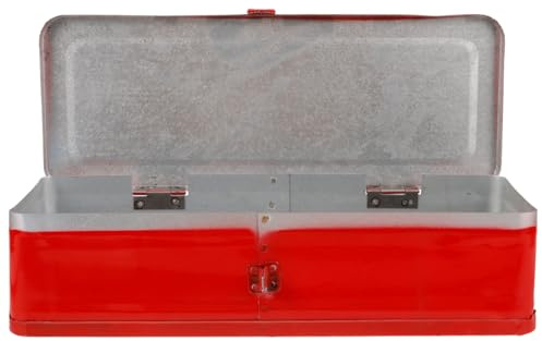 Angoily Werkzeugkasten Metall Für Auto Und Werkstatt Werkzeugbox Aus Verdicktem Eisen Tragbare Werkzeug Aufbewahrungsbox Mit Großer Kapazität 13.39 X 5.12 X 3.15 Zoll