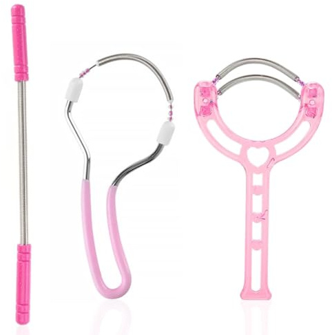 AKJAXQU 3 Stücke Spring Gesicht Haarentferner Handbuch Epilierer Frühlings Gesichts Haar Roller Einfädeln Epilierer Werkzeuge für Gesichtshaarentfernung Versorgung