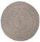 carpetfine Juteteppich Nele Taupe handgewebt aus Jute Rund Ø 60 cm | Moderner Naturteppich Uni im Boho - Style Flachgewebe Teppich für Wohnzimmer und Schlafzimmer