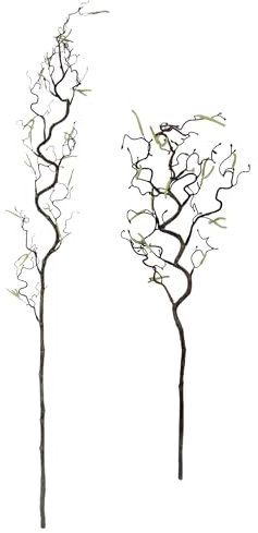 Lot de 2 Branches de Tire-Bouchon artificielles - Branche de noisetier - Décoration de Printemps - Branche Unique - Fleur de Tige - Décoration de Pâques - pour Bouquets et Bouquets artificiels
