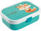 wolga-kreativ Personalisierte Campus Mepal Brotdose Kinder für Mädchen Jungen Fuchs, Lunchbox mit Fächer Unterteilungen, Geschenk Einschulung Schule und Kindergarten