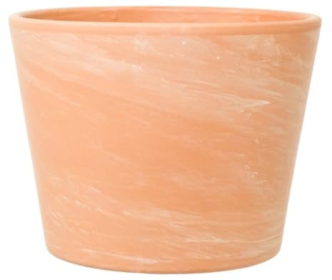 Leni Siena Terrakotta Keramik Übertopf Blumentopf rund Terracotta-Farben matt Pflanztopf ohne Loch für Zimmerpflanzen Hydrokultur Erde - Größe 12 M