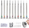 GIONAR 21Pcs Kit Tournevis de Précision, Tournevis Lunettes Opticien, Tournevis Montre, Tournevis Horlogerie Plate/Cruciforme 0,6-2,0 mm, avec Démagnétiseur, pour Réparation de Montres et de Lunettes