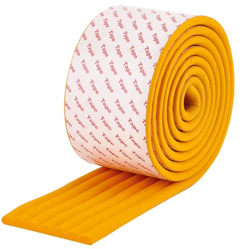 OLYCRAFT 2m/2.2 Yards Gold Bunk Bed Ladder Pads 73mm Wide Soft Ladder Pads with Adhesive Bunk Bed Ladder Cover 8mm Thick Replacement Bed Ladder Pads for Stair Steps Foot Comfort Corner Protectors