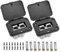 Bowarepro Plug Mounting Panel, 2pcs 175A Plug Panel Base with Dust Cover for Anderson SB175 Series Connectors Flush Mount Recessed Plate