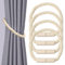 4 Stück Magnetische Vorhang Raffhalter, Gardinenhalter Vorhanghalter, Gardinenraffer aus Holz Boho, Gardinen Raffhalter, Baumwollseil, Raffhalter für Gardinen Home Büro Gardinen Deko