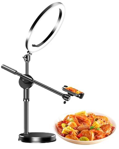 Clip Phone Ring Light - Portable Selfie Light with Mirror | Rechargeable Light Adjustable Brightness for Video Conferencing, Vlogging, Photography and Cont Creation