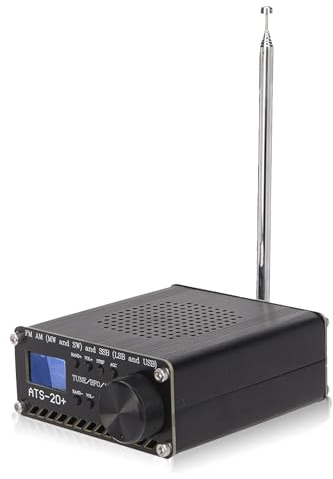 ATS 20+ Funkempfänger, Mehrkanal-Funkempfänger Tragbarer Kleiner World-Band-Radio-Digitalempfänger für Outdoor-Camping-Heim