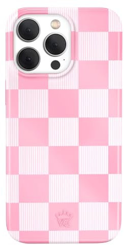 VELVET CAVIAR for iPhone 15 Pro Max Case Pink Checkered - Compatible with MagSafe [10ft Drop Tested]