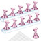 BnbnPup Acryl-Nagelständer 2 Set mit Magnet + 100 Stück Punktkleber – Nagelhalter für Press on Nails, Rosa Übungsständer ohne Rückstände (Rosa)