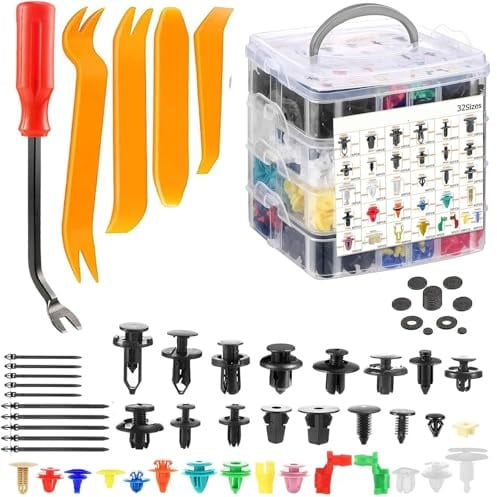 1240 clip di fissaggio per auto, universali paracolpi listelli decorativi fissaggio con carrozzeria fascette spugnosi cuscini smontaggi attrezzi in plastica set di clip per automobili