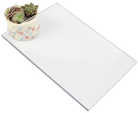 Bruchsichere Polycarbonat-Dachplatte, 60 x 120 cm, 3 mm, Ersatzplatte für Gewächshaus und Schuppen, Außenverglasung für Vordächer, Carports, Frühbeete