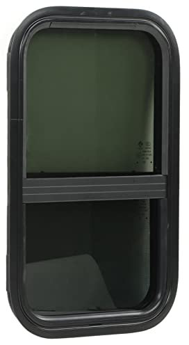 RV -Fenster 590 X 390 Mm Getöntes Temperaturglas Vertikales Horizontales Gleiten für -Anhänger, Nimmt Einen Starken Rahmen, Ein Härtes Break -Proof -Glas, das Im Sommer Warm Im