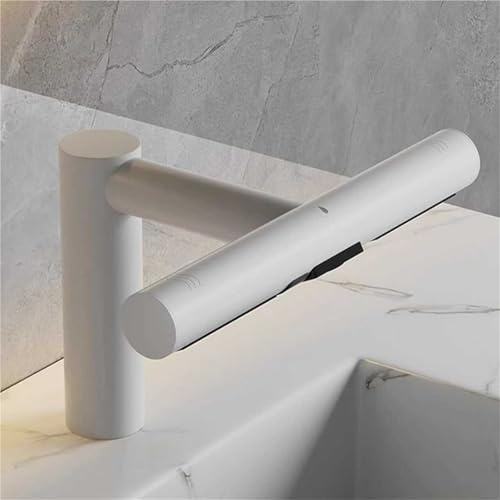 Grifo De Lavabo Sin Contacto Con Dispensador De Jabón Y Secador De Manos Integrado. Sensor Inteligente Con Alcance De 3 A 12 Cm. Ideal For Baños Públicos Y Hoteles.(White)