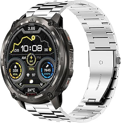 Correa Compatible con KOSPET Tank T3/T4/M3/M4/T4C Smartwatch- Banda Acero Inoxidable, Mecanismo Liberación Rápida, Ajuste Universal y Duradero para KOSPET Smartwatch