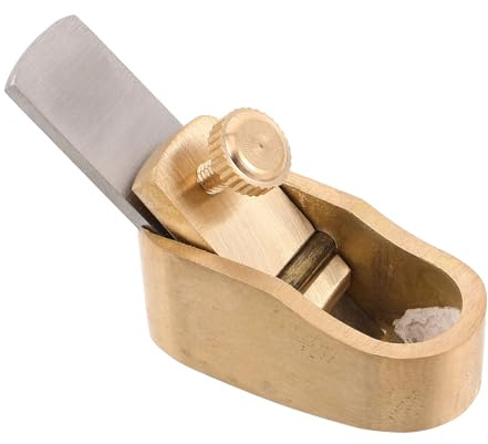 Mini Raboteuse à Bois en Laiton pour Lutherie, Outil de Luthier Violon | Mini Violon, Réglage de Touche, Usage Créatif et Menuiserie, Format Compact pour Réduire la Fatigue