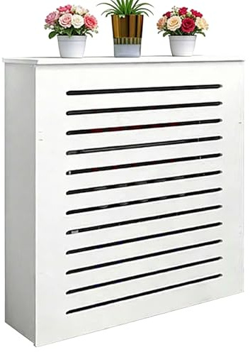 Cubre Radiadores Blancos Pequeño Cubreradiadores Modernos con Rejilla Blanca Tapa Radiadores Calefaccion para Cocina, Salón, Baño, Oficina(40x15x50cm)