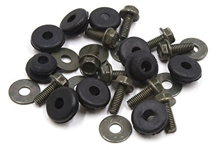 sourcing map 10Pcs Juntas de Cubierta Protector del Tubo de Escape Set de Tornillos para Moto