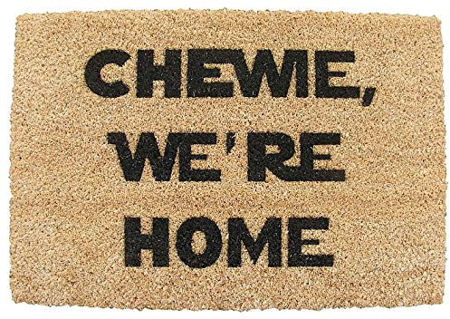 FastCraft STAR WARS INSPIRED CHEWIE WERE HOME WELCOME DOOR MAT 60x40 cm COIR DOORMAT INDOOR FLOOR WINTER ENTRANCE RUG NOVELTY PRESENT HOUSE WARMING GIFT