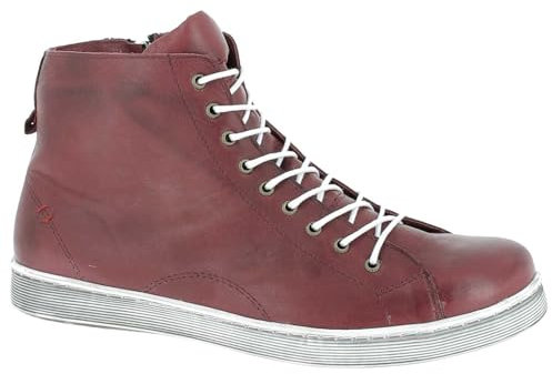 Andrea Conti Damen High Top Sneaker, Bordo/k, 41 EU