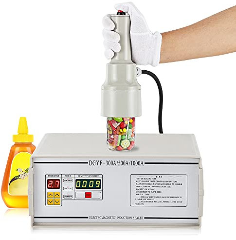 NEWTRY Manual Induction Sealer Handheld Bottle Cap Sealing Machine Automatic Power Adjustment Small Diameter 10-50mm (220V)