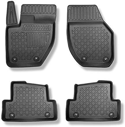 Mossa - TPE Fußmatten Auto kompatibel mit Volvo V40 II Hatchback (07.2012-07.2019) - schwarz Automatten Autoteppiche - G