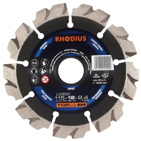 Diamond Cutting Disc LD300, 115 x 12.0 x 2.4 x 22.23, Pack of 1