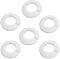 MroMax Lot de 6 cache-tuyaux en plastique PP de 4,2 cm de diamètre extérieur pour décoration de tuyau mural et tube de radiateur Blanc 43 mm