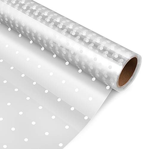 TOYANDONA 2.5 Mil Klar Cellophan Rolle Transparent Geschenkpapier Rolle Folienrolle zum Einwickeln für DIY Basteln Kunst Handwerk Geschenkkörben Verpackung Weihnachtsschmuck Weihnachtsdeko
