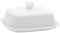 BELLE VOUS Beurrier 500g - Beurrier Porcelaine Blanche - Boite Beurre avec Couvercle et Poignée pour Petits et Gros Morceaux de Beurre - Boite a Beurre pour Frigo