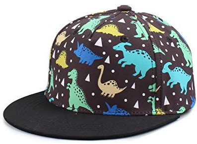 Pesaat Estate Baby Baseball Caps Bambino Cappello da Sole per Ragazzi Ragazze Regolabile Bambini Trucker Cappelli, Dinosauro Nero., 2-4 Anni