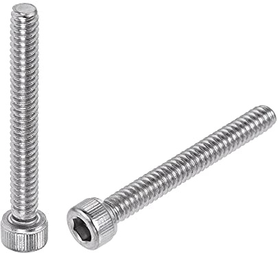 sourcing map #10-24x1-1/2 Hexagonal Prise Tête Capuchon Vis Boulons 304 Inoxydable Acier Poli 25Pcs
