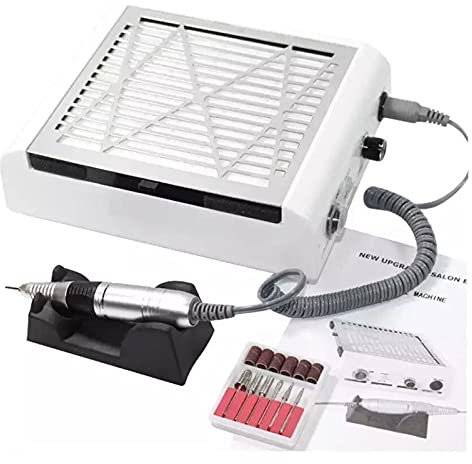 Nagelstaubsauger Nagelstaubkollektor Nagelpoliermaschine Staubsauger Integrierter japanischer Peeling-Poliermaschine Hohe Leistung (Size : Vacuum cleaner and sander in one)