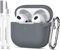 MHYALUDO AirPods 3rd Generation Case Cover 2021, Military Grade Anti-Fall Soft Silicone Shock-Absorbing Protective AirPods 3 Case Skin with Keychain and Cleaning kit, Front LED Visible, Pebble