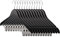 Tosnail Paquete de 12 perchas de madera para pantalones, perchas de madera para trajes con clips y ganchos de acero, colección de madera maciza natural, perchas de ropa estándar, color negro