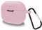 Geekria Silicone Case Cover Compatible with JBL Tune 130NC TWS True Wireless Earbuds, Earphones Skin Cover, Protective Carrying Case with Keychain Hook, Charging Port Accessible (Pink)