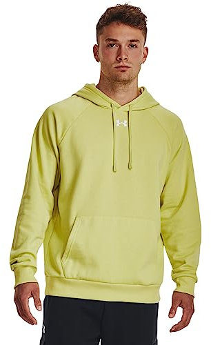 Under Armour Herren Rival Fleece Hoodie Sweatshirt, (743) Lime Yellow/White, XX-Large