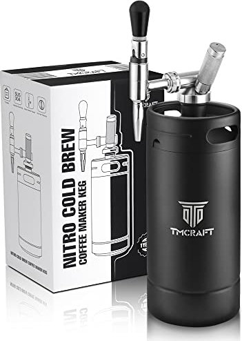 TMCRAFT 128oz Nitro Cold Brew Kaffeemaschine, Edelstahl Stout Cream Wasserhahn & Druckentlastungsventil, Home Brew Kaffeefass Stickstoff Kaffeefass