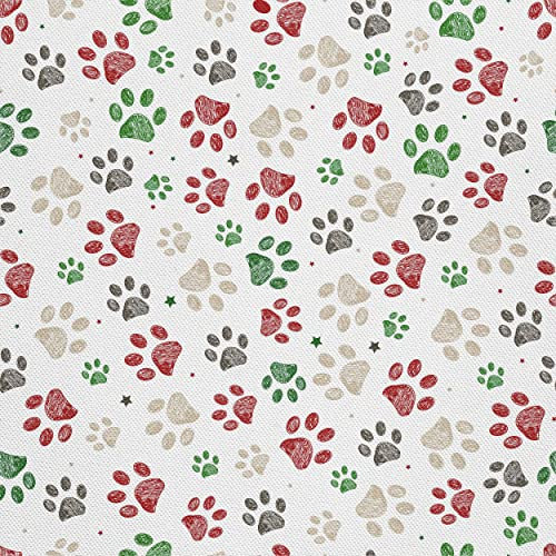 HEKO PANELS Stoff Oxford Wasserdichte Meterware Canvas-Stoff Polyester Stoff Zum Nähen Nähstoffe Möbelstoffe Dekostoffe Handwerken Wasserabweisend Blickdicht Pfoten Bunt 2 Meter 155 x 200 cm