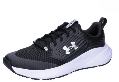 Under Armour UA Charged Commit TR 4 Zapatillas de entrenamiento para hombre, ligeros y duraderos zapatos deportivos para correr, color negro/gris antracita/blanco