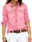 Roskiky Camisa vaquera para mujer, blusa estilo western, túnica, manga larga, camisa abotonada para mujer, XS